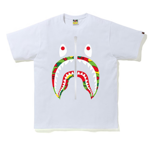 BAPE "Sta Camo Shark" Tee (White/Multi)