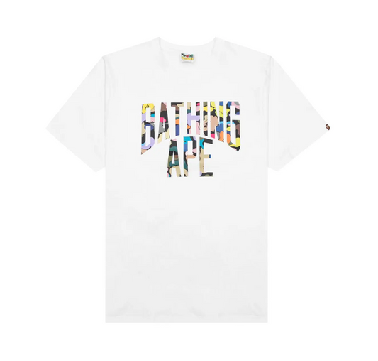 Bape "Multi Camo NYC Logo" Tee (White/Multicolor)